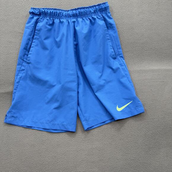 Nike Shorts Mens Small Blue Dri-FIT Mesh Liner Elastic Waist Drawstring Swoosh - Picture 1 of 9